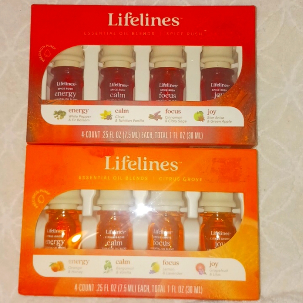 Lifelines Essential Oil 2 boxes, Spice Rush & Citrus Grove NIB